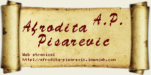 Afrodita Pisarević vizit kartica